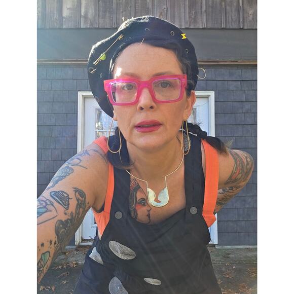 Douf. Black Nylon Wide Leg Rave Overalls Pockets Adjustable hem handmade 1 of 1 - Picture 2 of 5